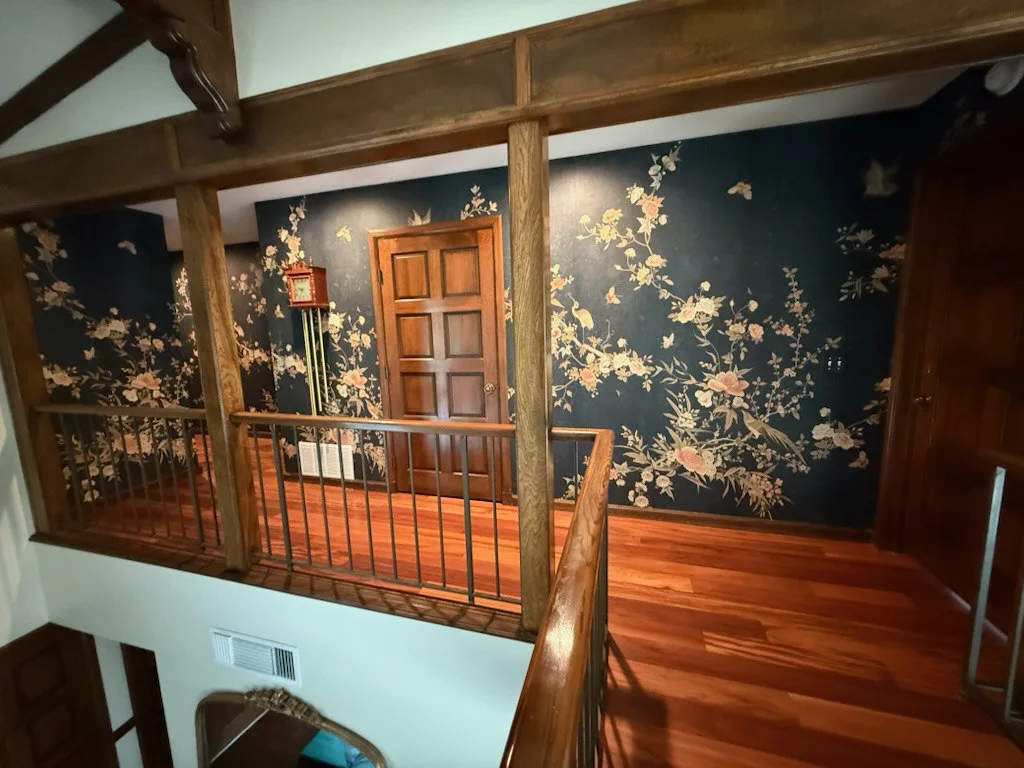 Historic home wallpaper installation